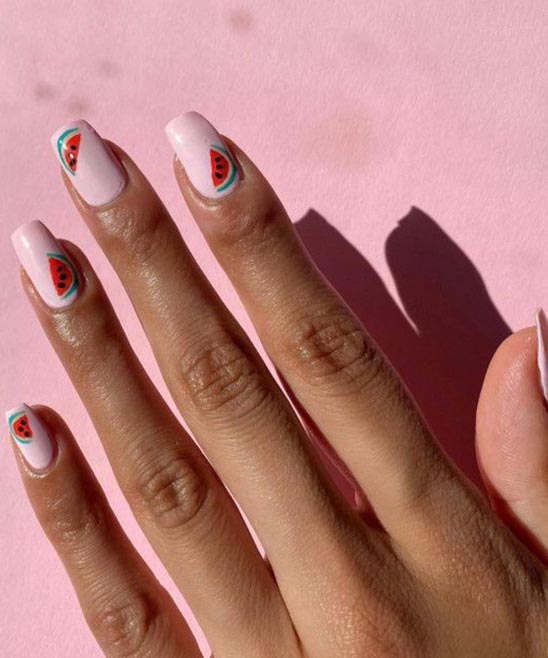 Watermelon Nail Art Design
