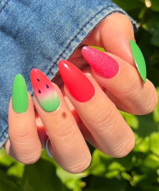 Watermelon Nail Art Designs