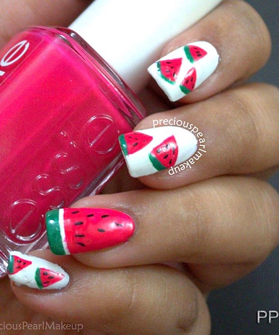 Watermelon Nail Polish Design