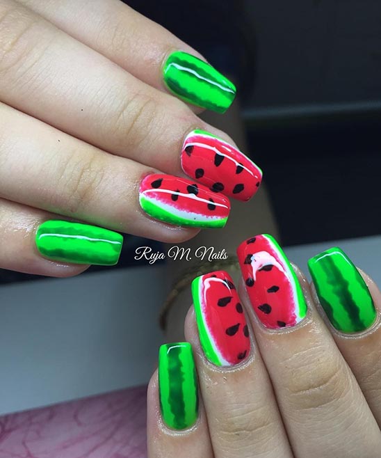 Watermelon Press on Nails