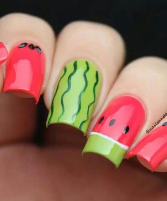 Watermelon Summer Nails