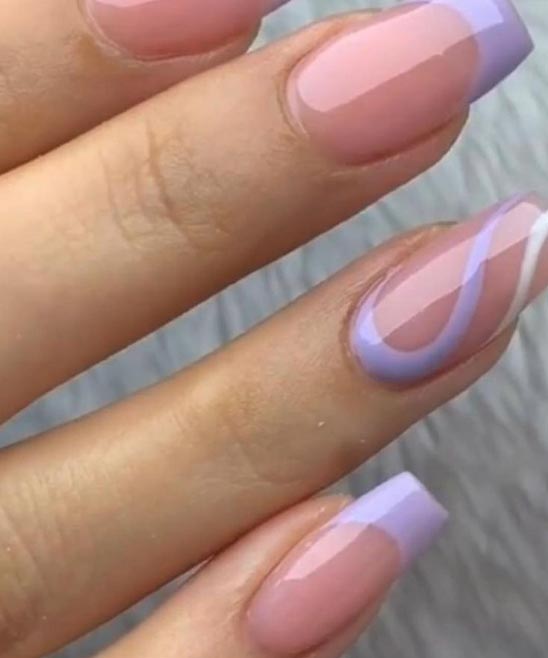 White Almond Nails With Gold