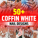 White Coffin Nail Designs