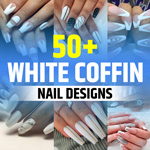 White Coffin Nail Designs