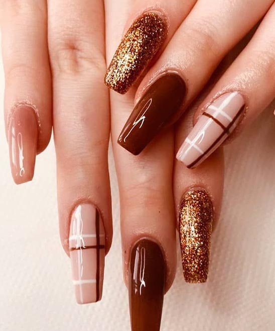 White Coffin Nails With Design