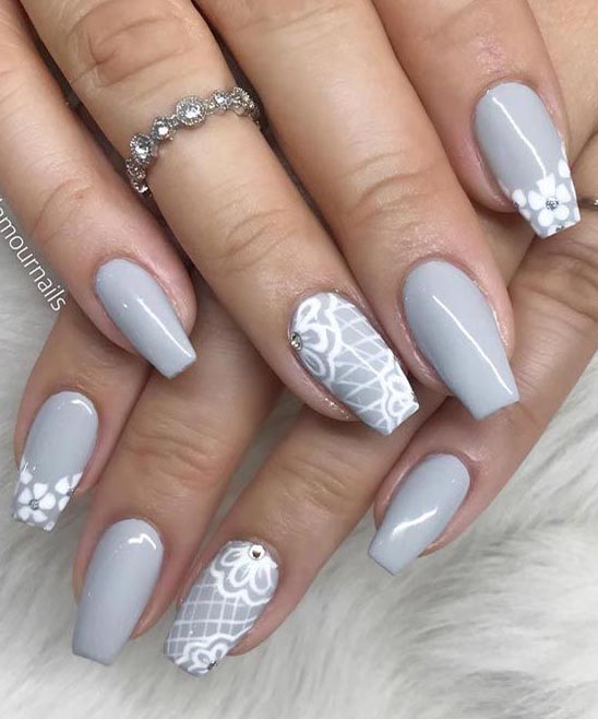 White French Christmas Nails