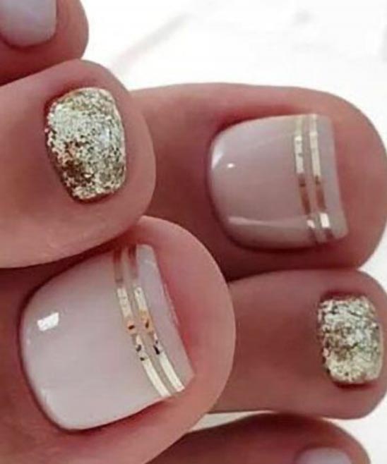 White Light Pink Toe Nail Designs