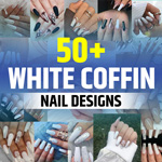 White Nail Designs Coffin