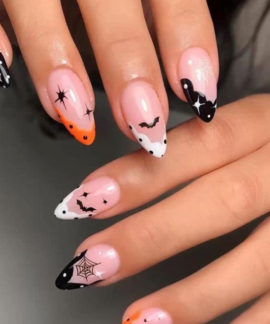 White Nails With Pink Outline