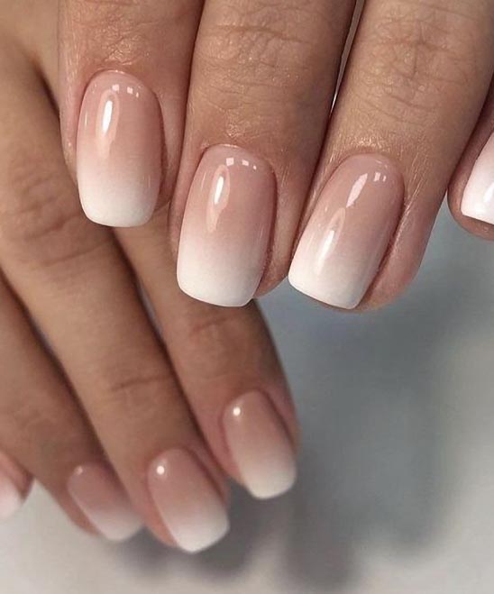 White Ombre Nails With Design