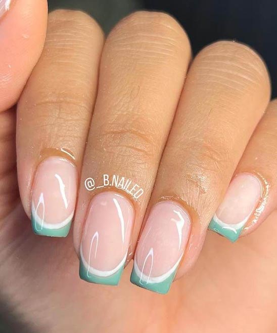 White Square Nails
