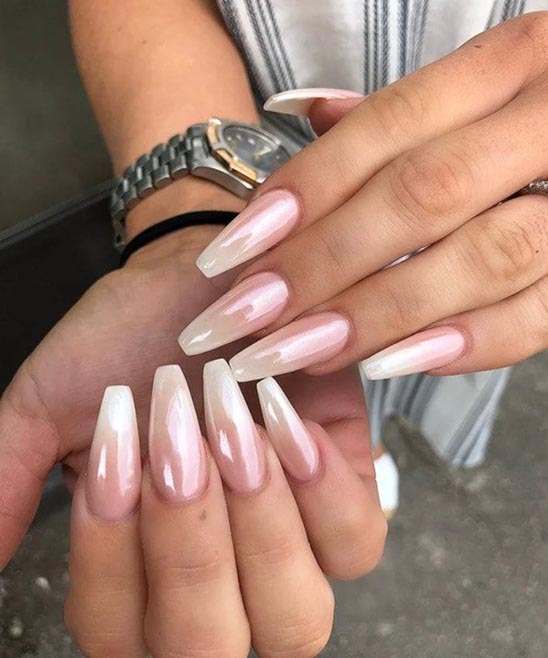 White Tip Ombre Nails