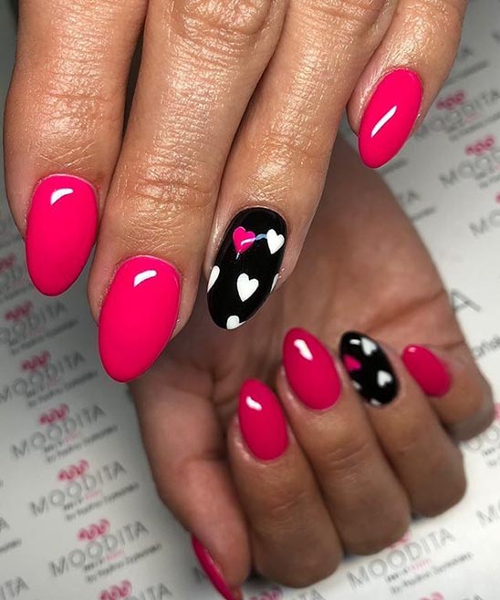 White Valentine's Day Nails