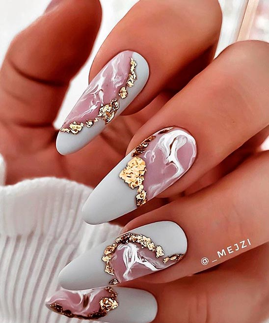 White and Gold Nail Ideas