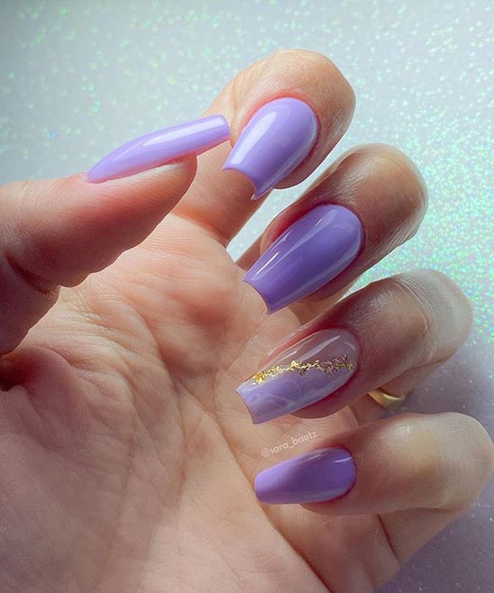 White and Purple Nails