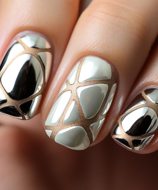 White and Silver Toe Nail Designs