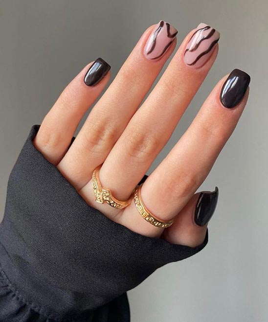 White to Black Ombre Nails