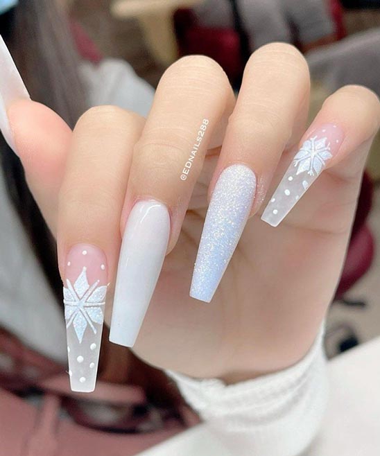 Winter Coffin Nails
