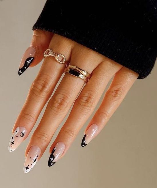 Winter Coffin Shaped Nails