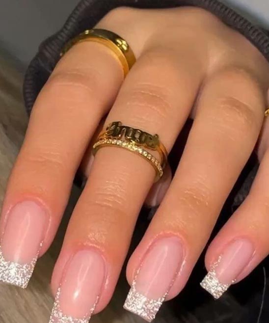 Winter Coffin Shaped Nails