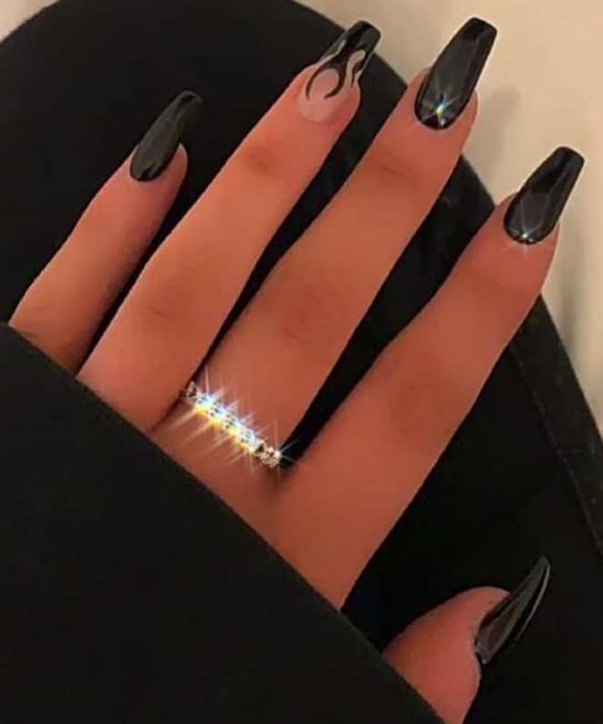 Winter Nail Designs Coffin Shape