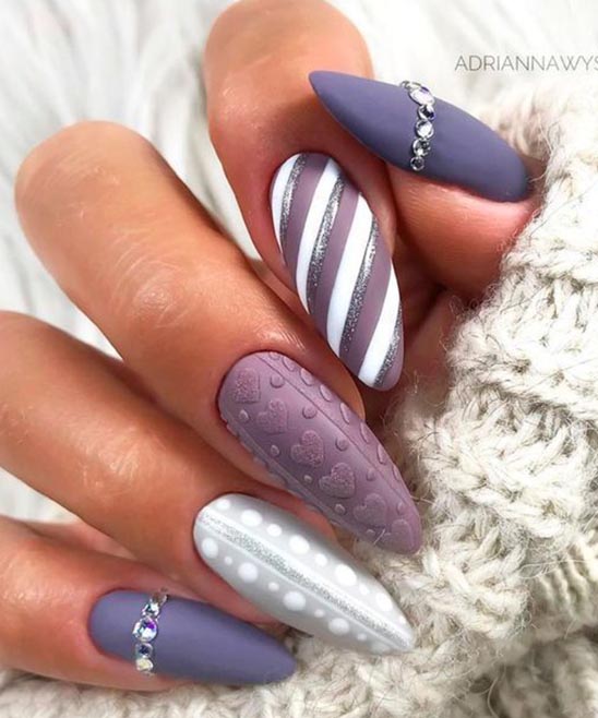 Winter Nails Long Coffin