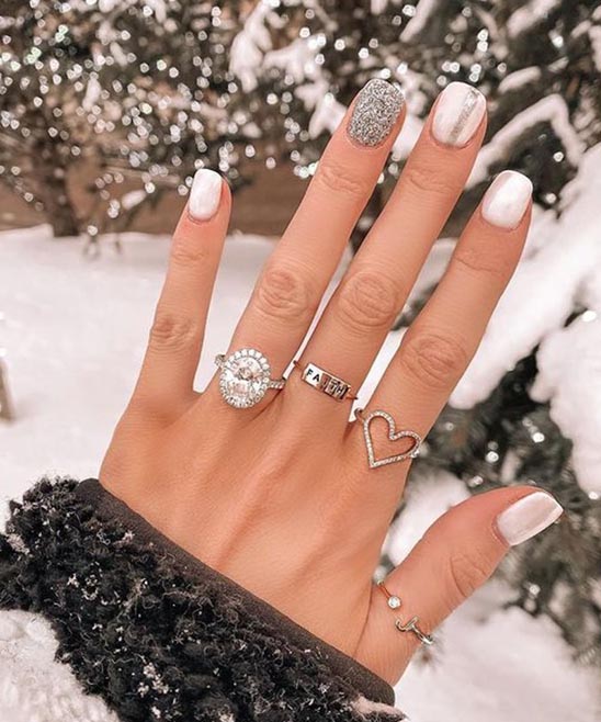 Winter White Nails