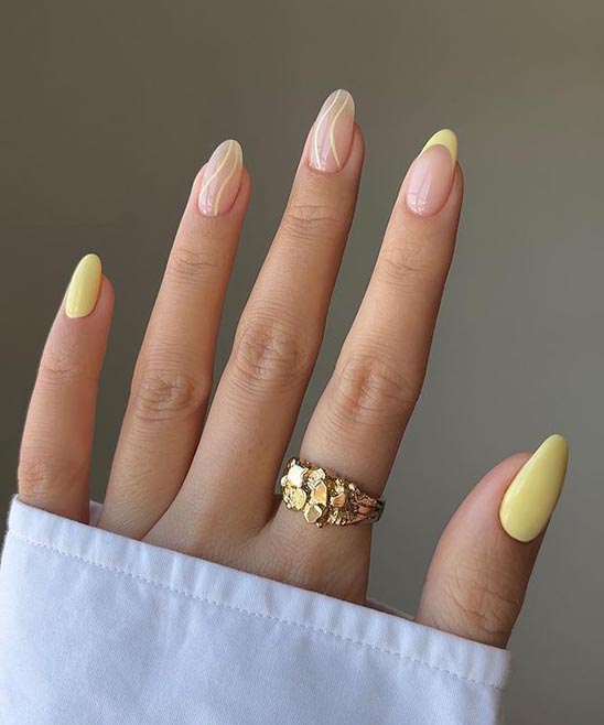 50+ Yellow Almond Nails (2024) - TailoringinHindi