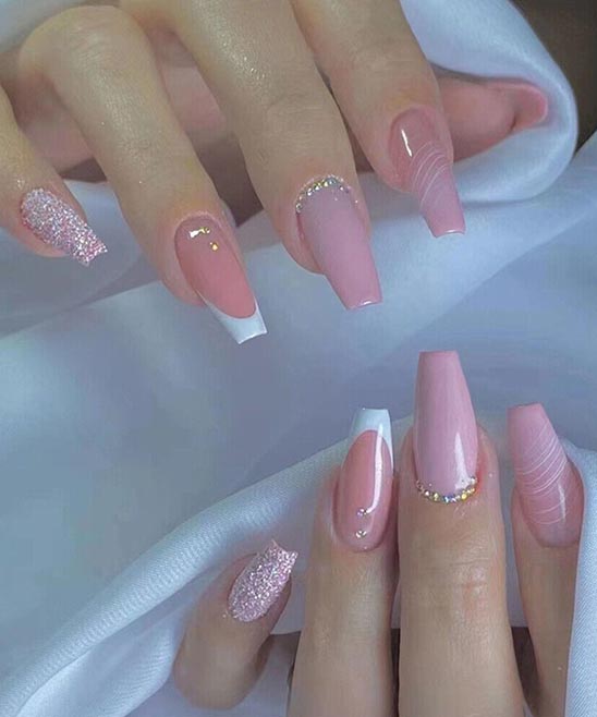 Yellow Coffin Nails With Design