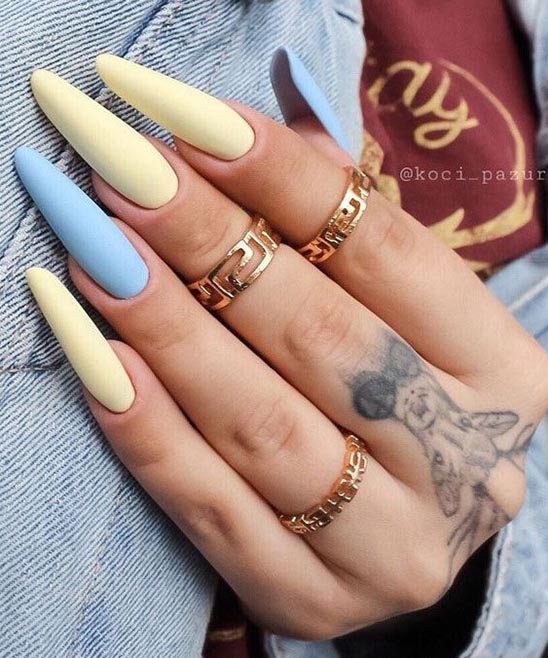 Yellow Coffin Nails