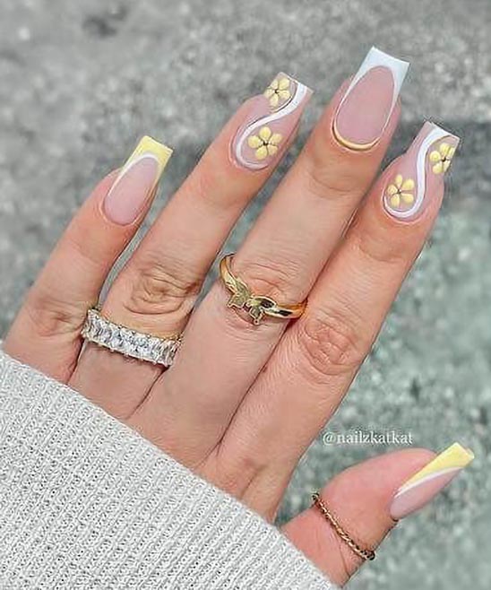 Yellow Nail French Tip