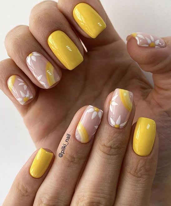 Yellow Spring Nails