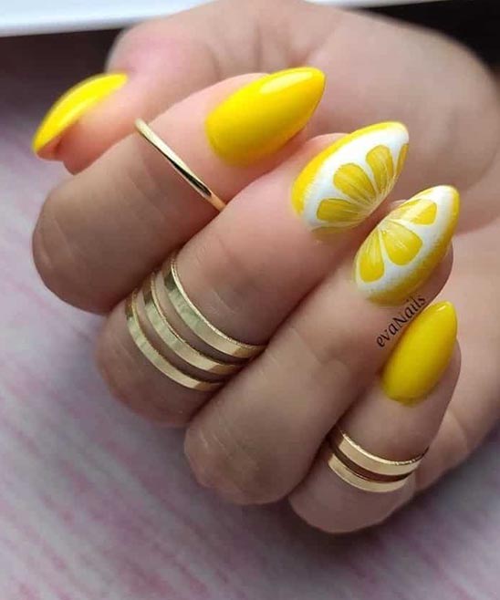 Yellow Tip Nails