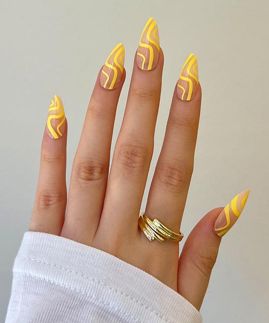 Yellow and Black Nail Designs