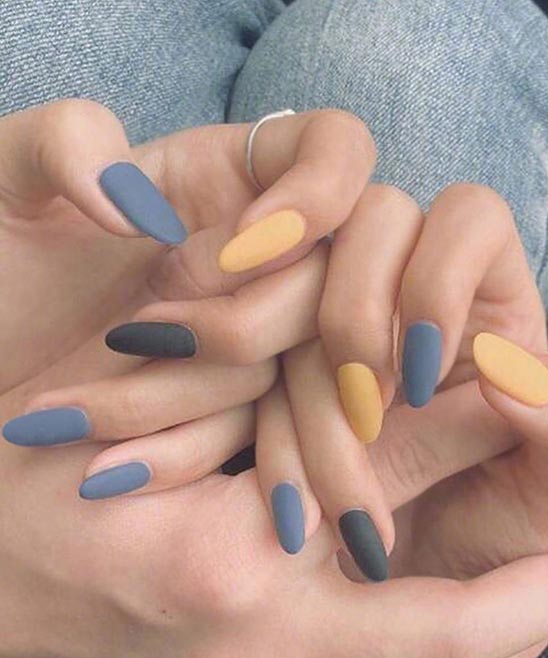 Yellow and Black Nails Design