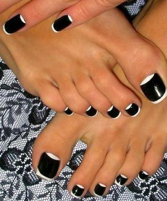 Yellow and Black Toe Nail Designs