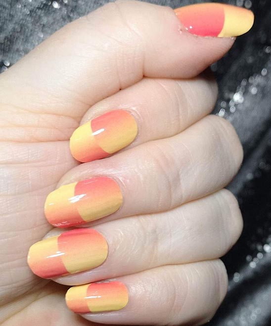 Yellow and Orange Nail Designs