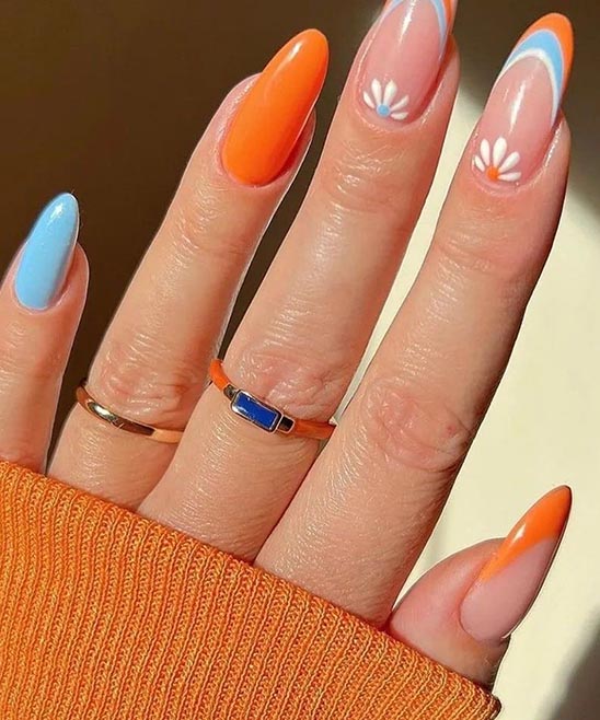 Yellow and Orange Nails