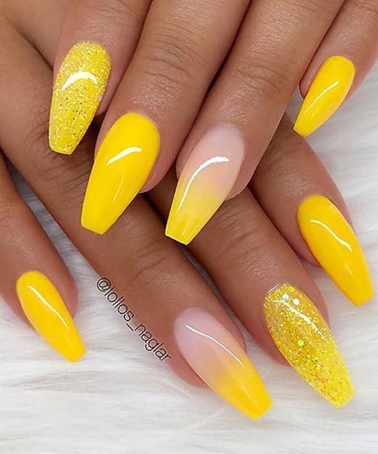 Yellow and Orange Nails