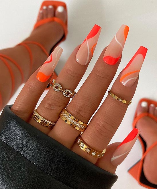 Yellow and Orange Summer Nails