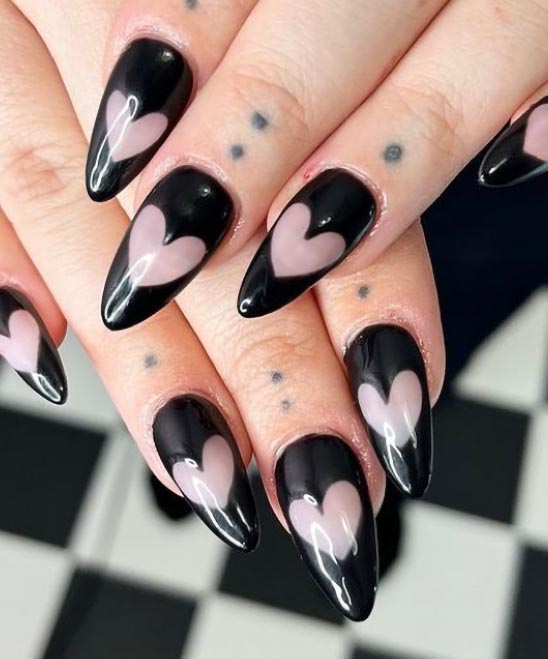 dark valentines nail designs