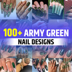 Army Green Nail Design