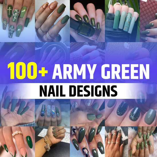 Army Green Nail Designs