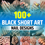 Black Nail Art for Short Nails