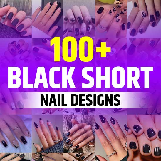 Black Nail Designs for Short Nails