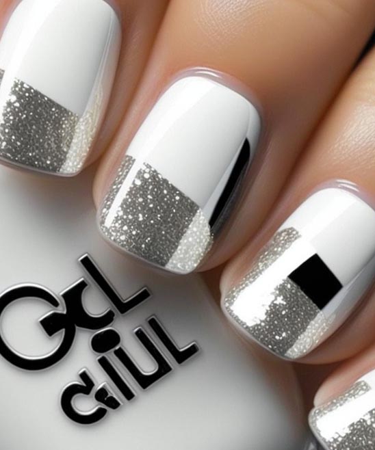 Black White and Gold Nails