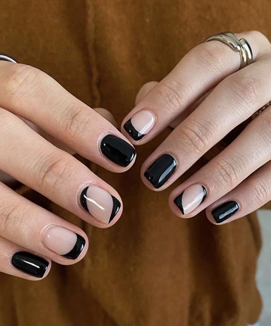 50+ Black Short Nails Design (2024) - TailoringinHindi