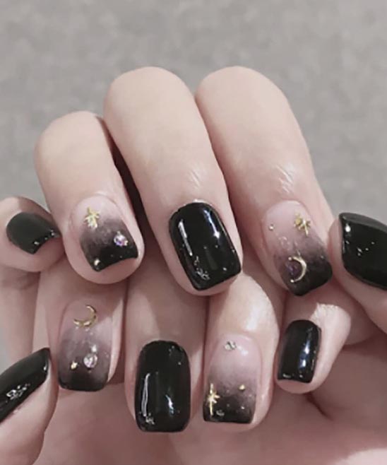 Black and Pink French Tip Nail Designs for Short Nails