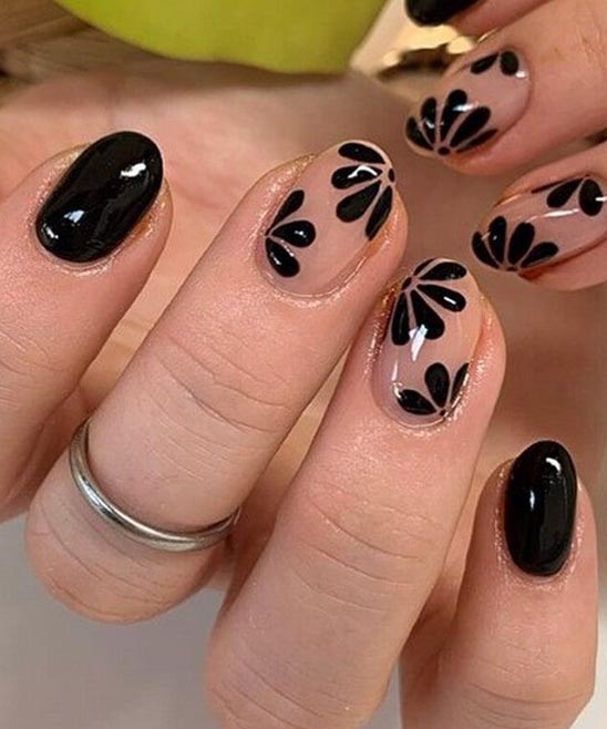 Black and White Coffin Nails