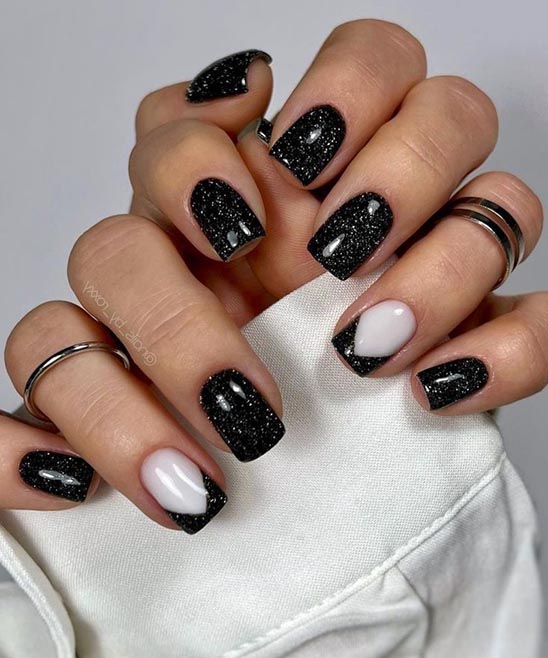 Black and White Nail Designs for Short Nails